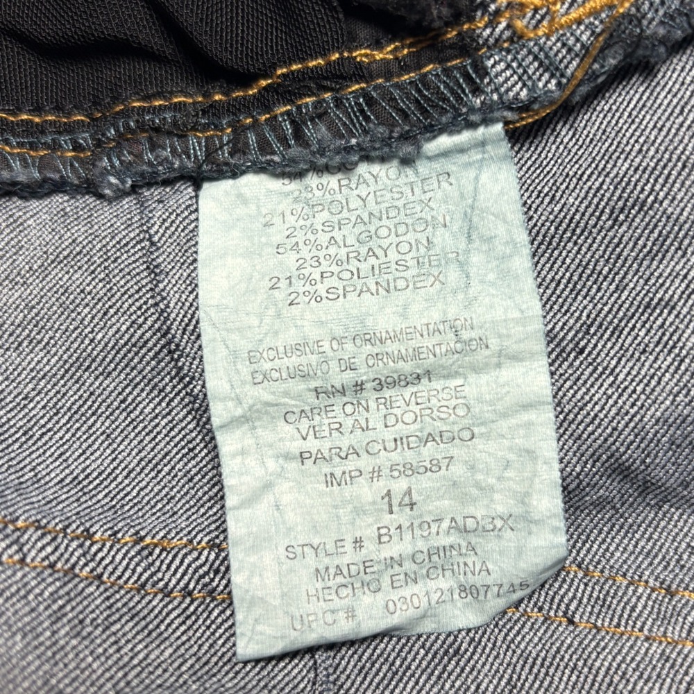 Democracy Ab solution Booty Lift Dark Wash Denim Jeans Women's 14 Stretch - Picture 11 of 11